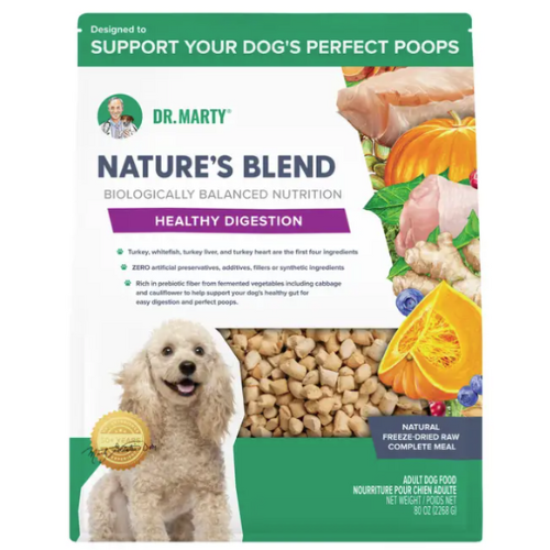 Dr Marty Dog Nature's Blend Freeze Dried Healthy Digestion 80oz