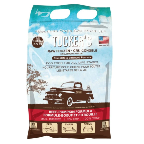 Tucker's Frozen Raw Dog Beef Pumpkin 6#