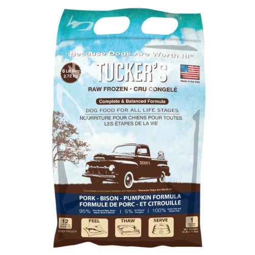Tucker's Frozen Raw Dog Pork Bison Pumpkin 6#