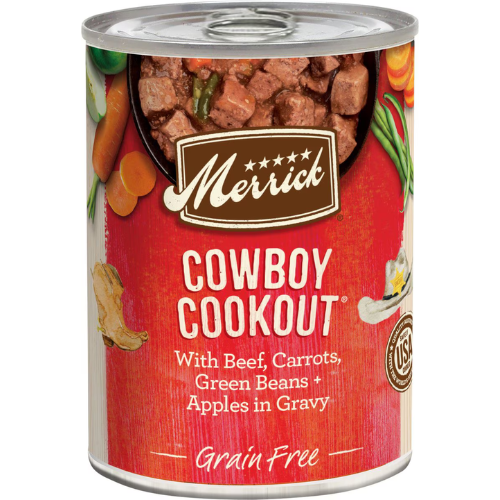 Merrick Wet Adult Dog Grain Free Cowboy Cookout 12.7oz Can