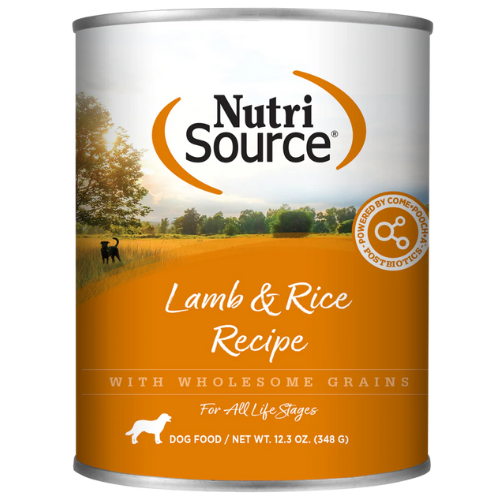NutriSource Wet Dog Lamb & Rice 12.3oz Can