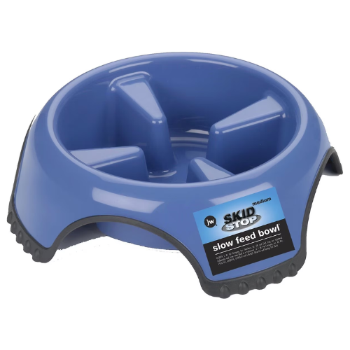 JW Pet Slow Feed Bowl Skid Stop Medium