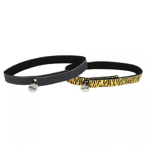 Coastal Elastacat Flex Fit Cat Collar Black Tiger 2pk