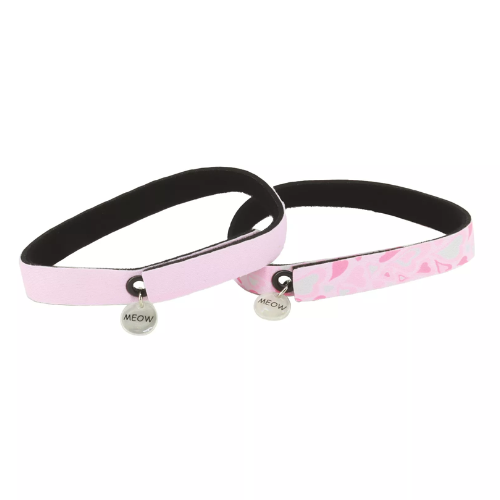 Coastal Elastacat Flex Fit Cat Collar Pink Hearts 2pk