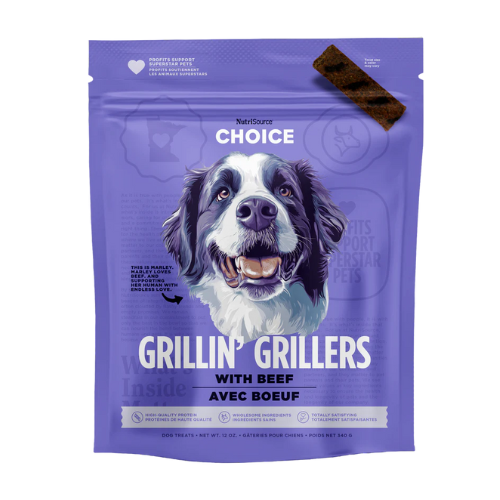 NutriSource Dog Grillin Grillers Beef Treats 12oz