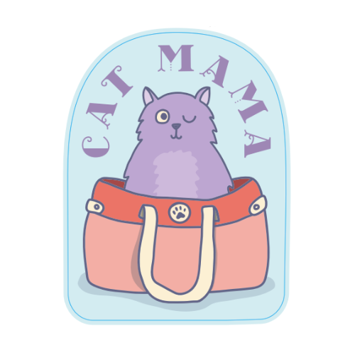 "Cat Mama" Large Sticker