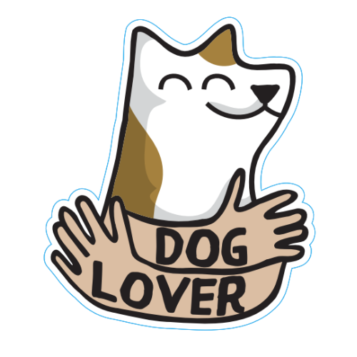 "Dog Lover" Large Sticker