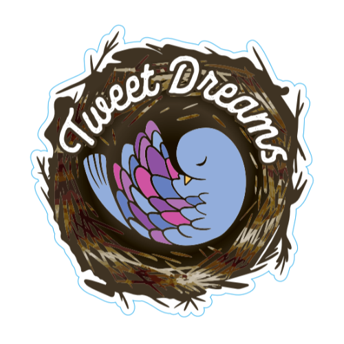 "Tweet Dreams" Bird Large Sticker