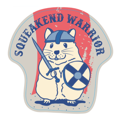 "Squeakend Warrior" Large Sticker