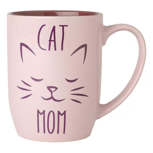 Cat Mom Pink Ceramic Mug 24oz