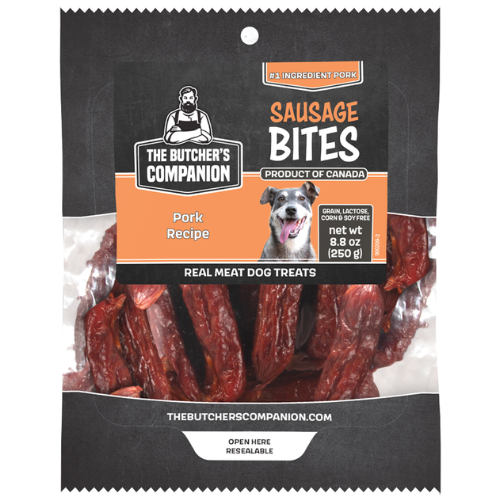 The Butchers Companion Dog Treat Pork Sausage Bites 6.2oz