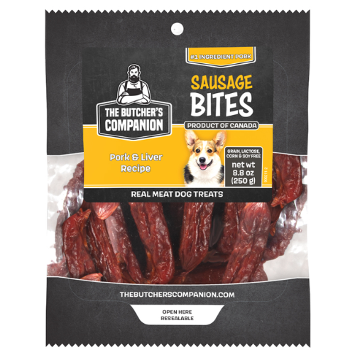 The Butchers Companion Dog Treat Pork & Liver Bites 6.2oz