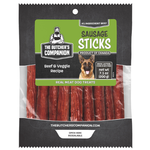 The Butchers Companion Dog Treat Beef & Veggie Sticks 5.3oz