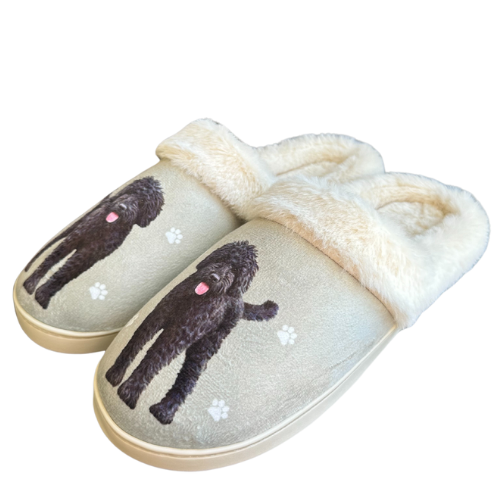 Black Labradoodle Slippers SM MD