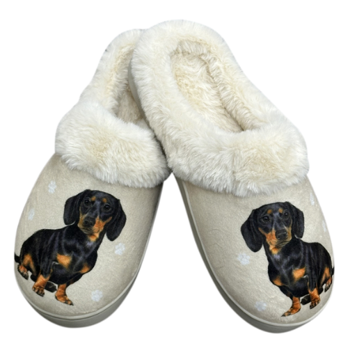 Black Dachshund Slippers SM MD