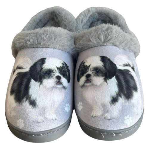 Black Shih Tzu Slippers SM MD