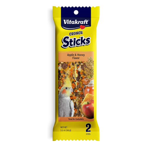 Vitakraft Cockatiels Treats Crunch Sticks Apple & Honey 3.5oz