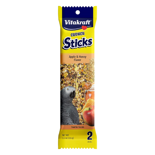 Vitakraft Parrots Treats Crunch Sticks Apple & Honey 5.5oz