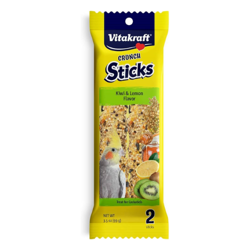 Vitakraft Cockatiels Treats Crunch Sticks Kiwi & Lemon 3.5oz