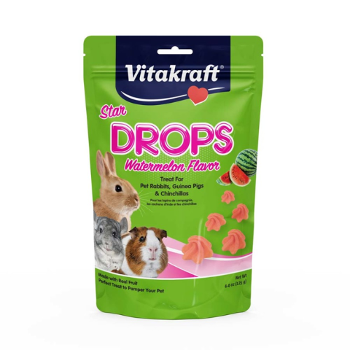 Vitakraft Drops Stars Watermelon Treats For Small Animals 4.4oz