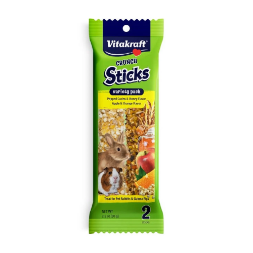 Vitakraft Small Animal Treats Crunch Sticks Apple Orange & Honey 2 Pack 3oz
