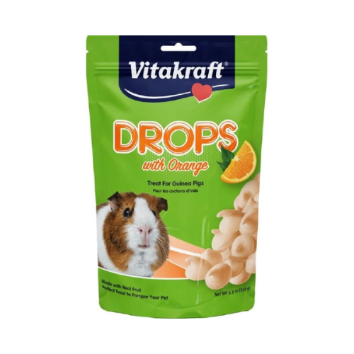 Vitakraft Guinea Pig Treats Drops with Orange 5.3oz