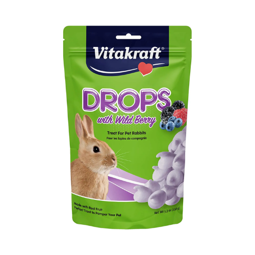 Vitakraft Rabbit Treats Drops with Wild Berry 5.3oz