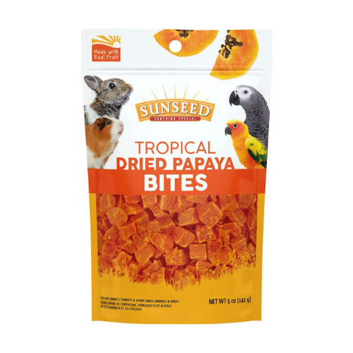 Sunseed Bird Treats Garden Goodies Tropical Dried Papaya Bites 5oz