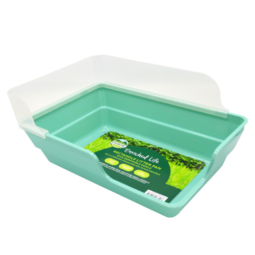 Oxbow Enriched Life Rectangle Litter Pan With Removable Shield