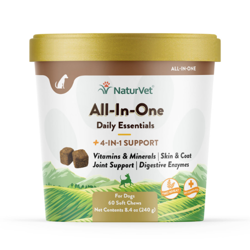 Naturvet Dog All-In-One Veterinarian Formulated Complete Health Chews 60 CT
