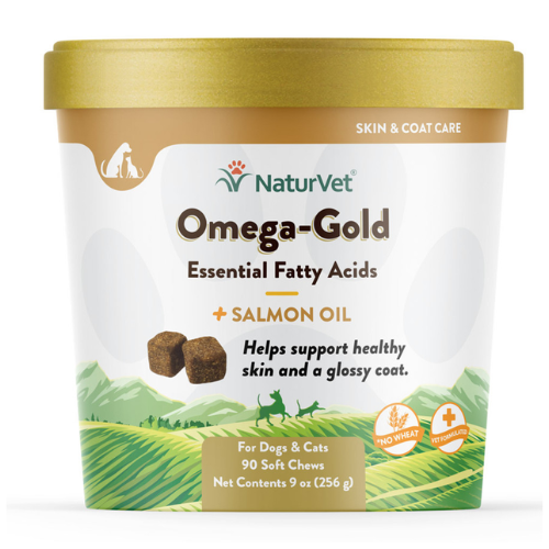 NaturVet Dog Omega-Gold Plus Salmon Oil Chews 90ct