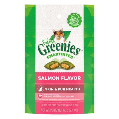 Greenies Smartbites Cat Treats Healthy Skin & Fur Salmon 2.1oz