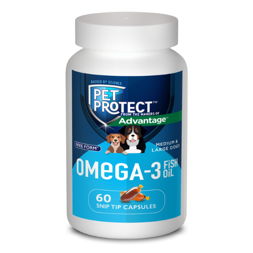 Advantage Pet Protect Dog Omega 3 Fish Oil Capsules 60ct