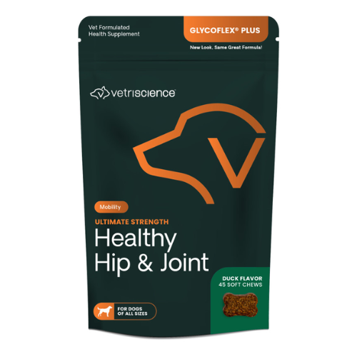 VetriScience Glycoflex+ Hip & Joint Dog Supplement Duck Flavor Soft Chew