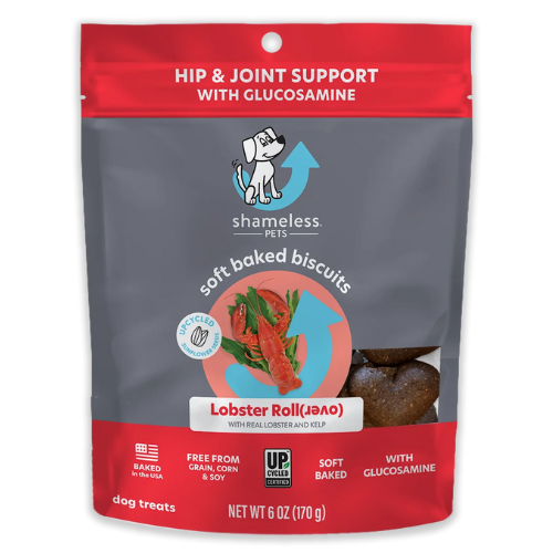 Shameless Pets Hip & Joint Dog Treats Lobster Roll Over 6oz