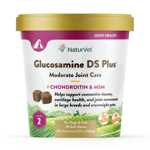 NaturVet Glucosamine DS+ Joint Stage 2 Supplement Soft Chews 70ct