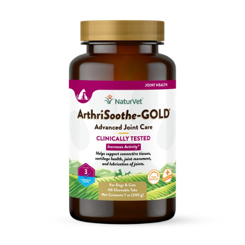 NaturVet ArthriSoothe Gold Advanced Joint Stage 3 Supplement Tablets 40ct