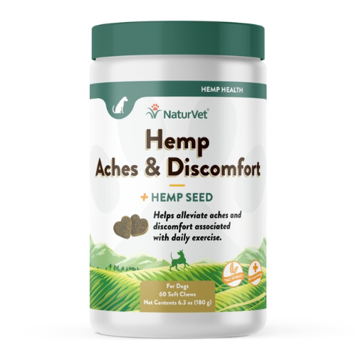 NaturVet Dog Hemp Aches & Discomfort Soft Chew 60ct