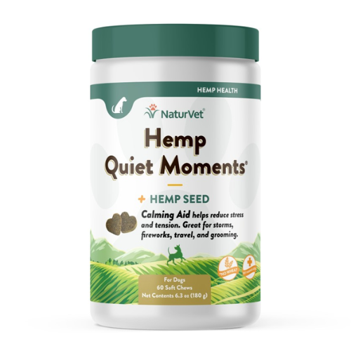 NaturVet Dog Hemp Quiet Moments Soft Chew 60ct