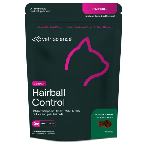Vetriscience Cat Hairball Aid Supplement Chews 60ct