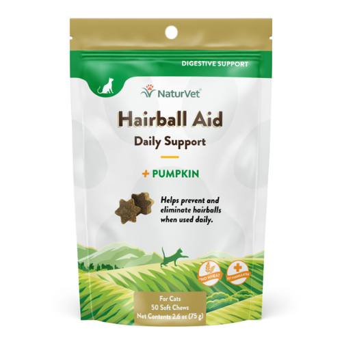 NaturVet Cat Hairball Aid Supplement Chews 100ct