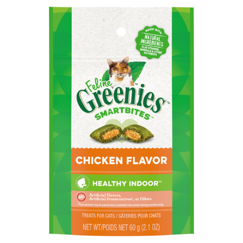 Greenies Smartbites Cat Treats Healthy Indoor Chicken 2.1oz