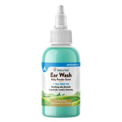 NaturVet Pet Ear Wash with Tea Tree Oil 4oz