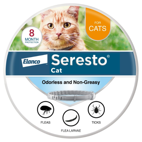Seresto Flea and Tick Prevention Collar for Cats 8 Month Elanco