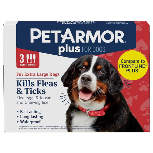 Pet Armor Plus Flea & Tick Prevention Extra Large Dogs 89-132# 3 Dose