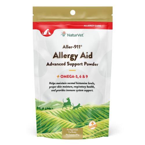 NaturVet Aller-911 Allergy Aid Powder Supplement 9oz