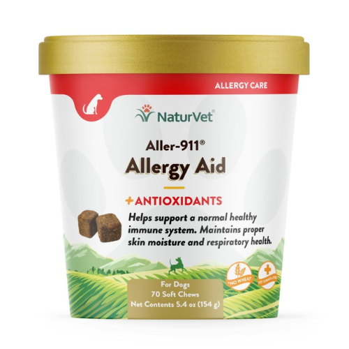 Naturvet Aller 911 Dog Allergy Aid Plus Antioxidants Soft Chews 70 Count
