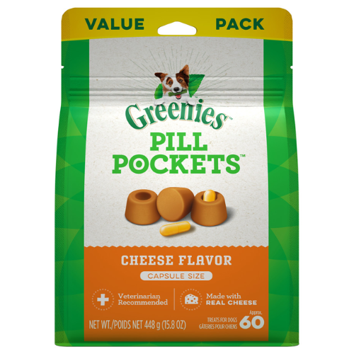 Greenies Pill Pocket Dog Capsules Cheese 15.8oz