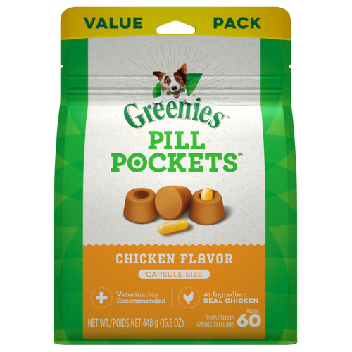 Greenies Pill Pocket Dog Capsules Chicken 15.8oz
