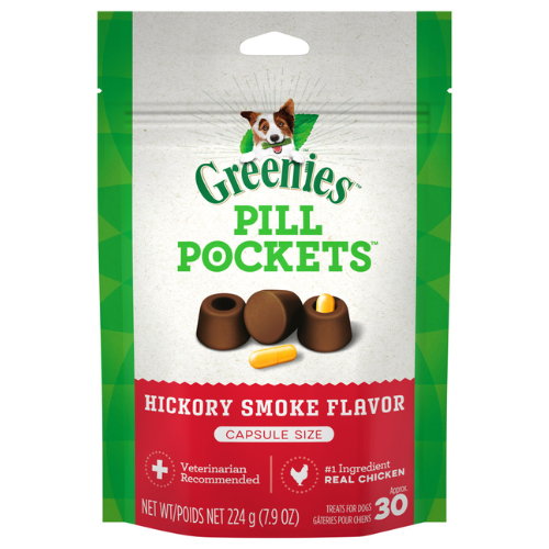 Greenies Pill Pocket Dog Capsules Hickory 7.9oz